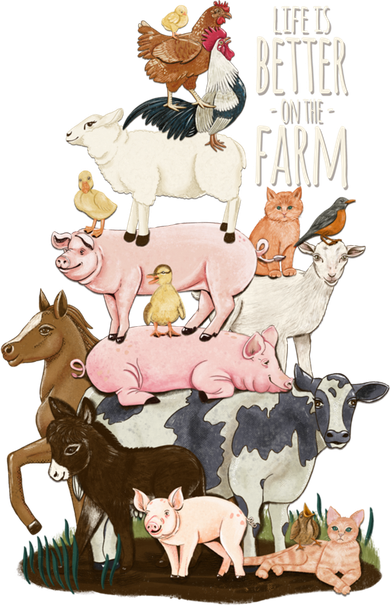 Life Is Better On The Farm Cute Animals Country Farm Girl Gift Tumbler