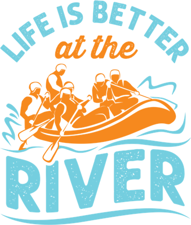 Life Is Better At The River White Water Rafting Cool Gift Kids T-Shirt