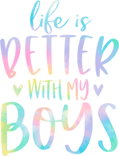 Life Is Better With My Boy Mom Of Boy Gifts Tie Dye Long Women's Sweatshirt