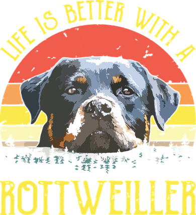 Life Is Better With A Rottweiler Dog Lover Gift Women's Long Sleeve Shirt