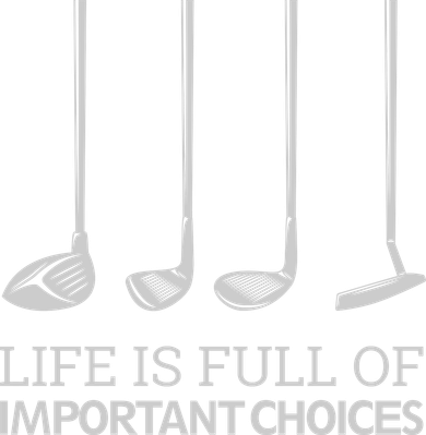 Life Is Full of Important Choices Golf Clubs Coaster