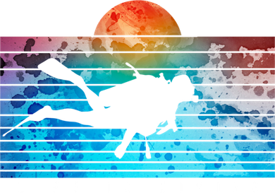 Life Is Diving Scuba Diver Snorkeling Retro Vintage Sunset Gift Doggie Tank
