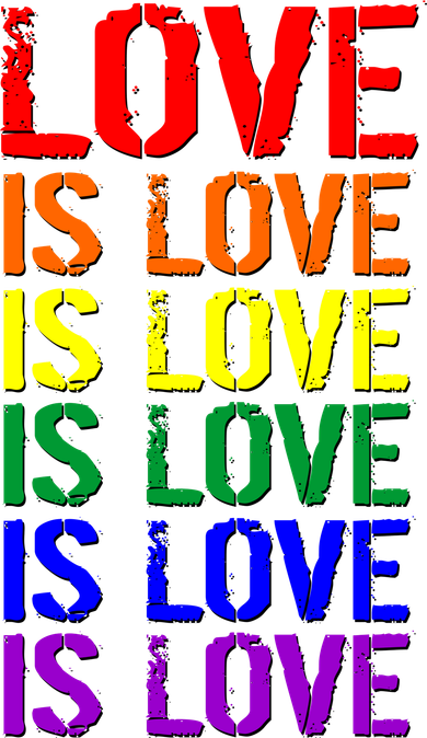 Love Is Love Rainbow Colors Button