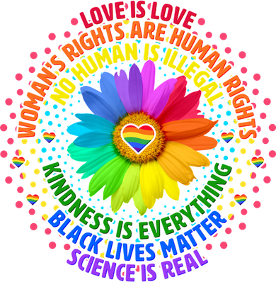 Love Is Love Rainbow Flower Unity Women's T-Shirt