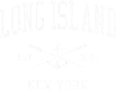 Long Island NY Vintage Crossed Oars & Boat Anchor Sports Button