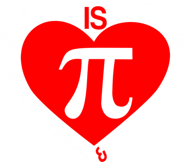 Love Is Like Pi Valentines Doggie Tank