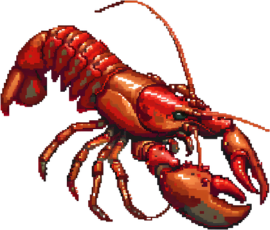 Lobster In Pixel Form Polo