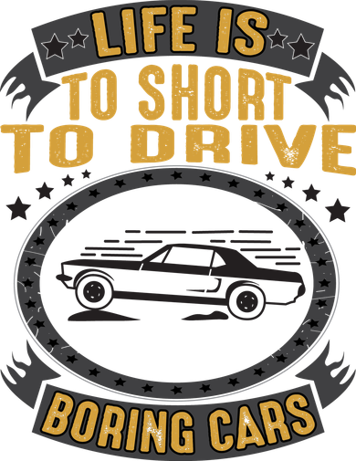 Life Is Too Short To Drive Boring Cars Funny Car Quote Golf Towel