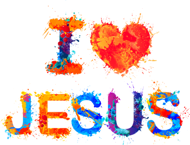 I Love Jesus Paint Splatter Women's T-Shirt
