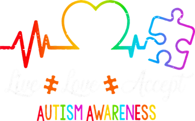 Live Love Accept Autism Awareness Tie Dye Puzzle HeartBeat Kids Sweatshirt