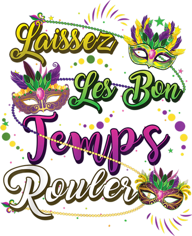 Laissez Les Bon Temps Rouler Mardi Gras Beads Tee   Baby Bodysuit