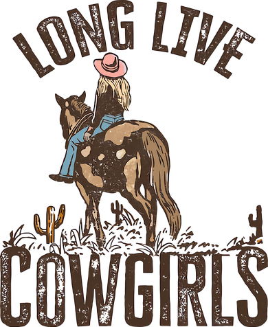 Long Love Cowgirls Riding Horse Horsing Gift Idea Trending Kids T-Shirt