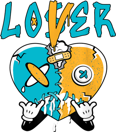 Loser Lover Drip Heart Retro Aqua 5s Matching Long Sleeve Shirt