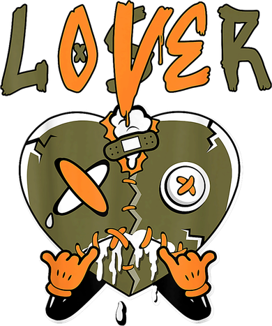 Loser Lover Drip Heart Olive Green 5s Matching Magnet