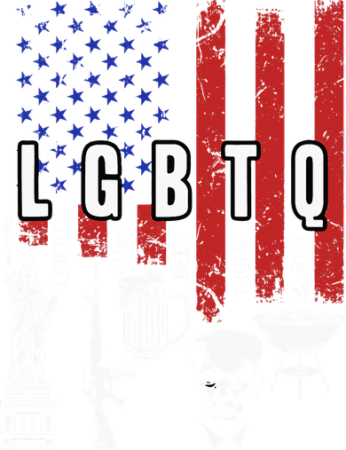 LGBTQ Liberty Guns Bible Trump BBQ USA Flag Vintage Coaster
