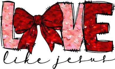Love Like Jesus Coquette Bow Valentine Toddler T-Shirt