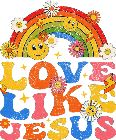 Love Like Jesus Positive Catholic Preppy Retro Christian Button