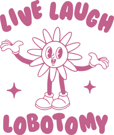 Live Laugh Lobotomy Vintage Cartoon Weird Tote Bag