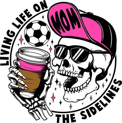 Living Life On The Sidelines Soccer Mom Coffee Skeleton Santa Hat