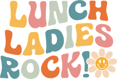 Lunch Ladies Rock! Retro Lunch Ladies Squad Cafeteria Crew Button
