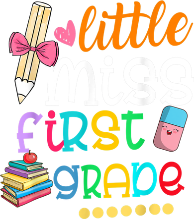 Little Miss First Grade Back To School Kids Sweatshirt