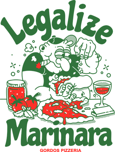 Legalize Marinara Gordos Pizzeria Kids T-Shirt