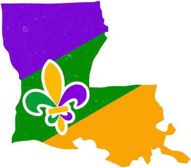 Louisiana Mardi Gras Fleur De Lis Women's T-Shirt