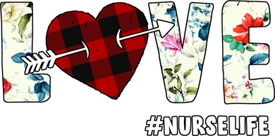 Love NurseLife Arrow Heart Baby Bodysuit