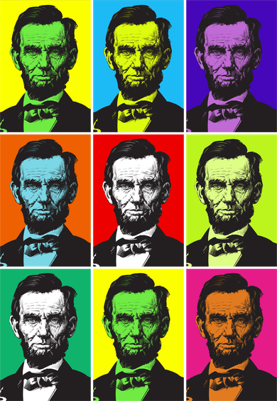 Colorful Lincoln Retro Portraits Pajama Set