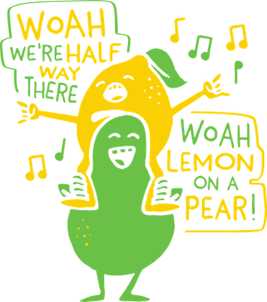 Lemon On A Pear Button