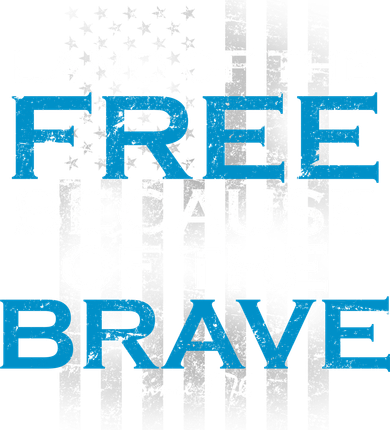 Land Of The Free Because Of The Brave USA Kids T-Shirt