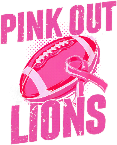 Lions Out Football Tackle Breast Cancer Kids T-Shirt