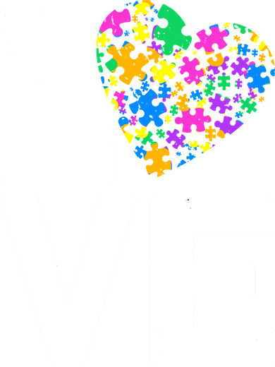 Love Autism Heart Ornament