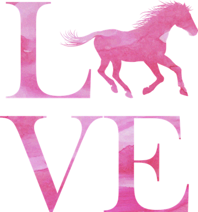 Love Horses Pink Logo Women's T-Shirt