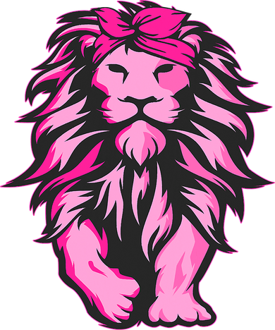 Lion Pink Bandana Breast Cancer Awareness Survivor Warrior Women's Sweatshirt
