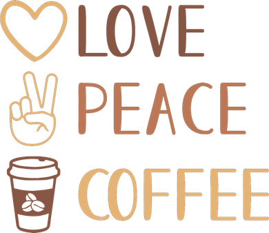 Love Peace Coffee Funny Coaster