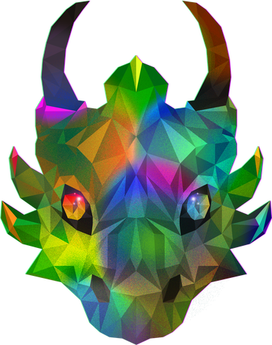 Low Poly Dragon Face Women's Sweatshirt