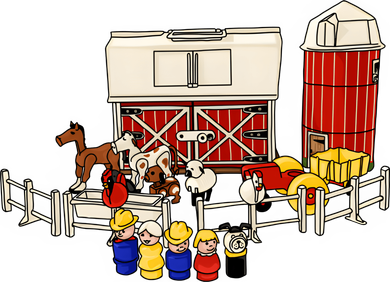 Little People Family With Farm Toddler T-Shirt