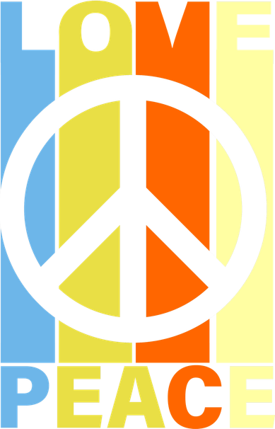 Love Peace Hippie Retro Doggie Tank