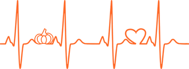 Pumpkin Halloween Heartbeat Pulse Kids T-Shirt