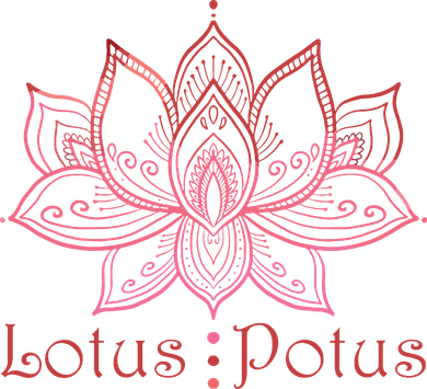 Lotus Potus In Red And Shades Button