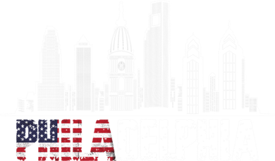Love Philadelphia Skyline Downtown Cityscape Philly America Flag Coaster