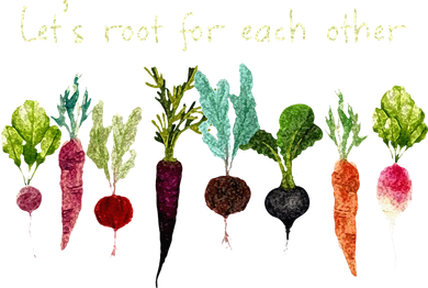 Lets Root For Each Other And Watch Each Other Grow Plants Women's V-Neck T-Shirt