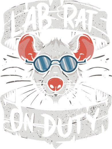 Lab Rat On Duty. Hilarious Lab Technician Science Enthusiast Button