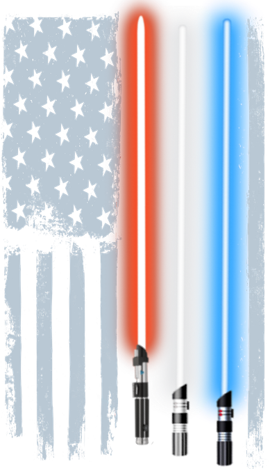 American Lightsaber Flag Coaster