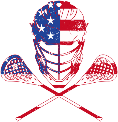 Lacrosse Sport Fan USA American Flag Kids Long Sleeve Shirt