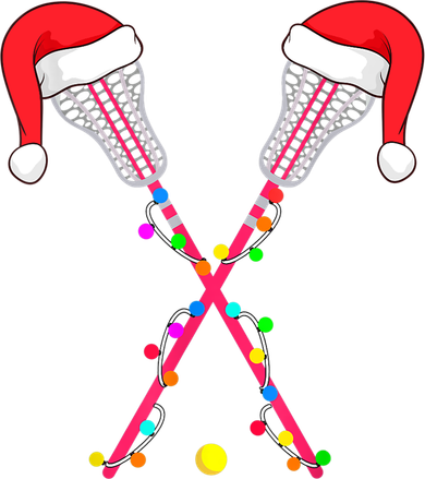 Lacrosse Santa Hat Christmas Lights Funny Sport Xmas Boys TShirt Toddler Hoodie