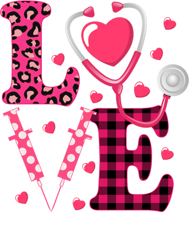 Love Stethoscope Hearts Dialysis Nurse Valentine's Day Gift Doddie Hoodie