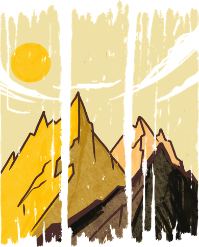 Landscape Sunset Mountain Button
