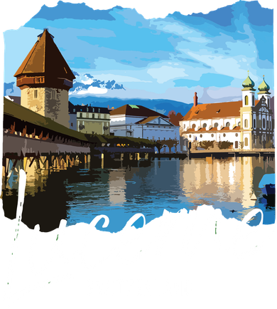 Lucerne Switzerland Souvenir Lucerne Golf Towel